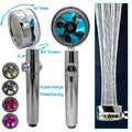 High-Pressure 360° Rotating Shower Head – Water-Saving Fan Spray