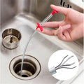 60CM Drain Clog Remover — Flexible Spring Pipe Dredging Tool for Kitchen & Bathroom Sinks