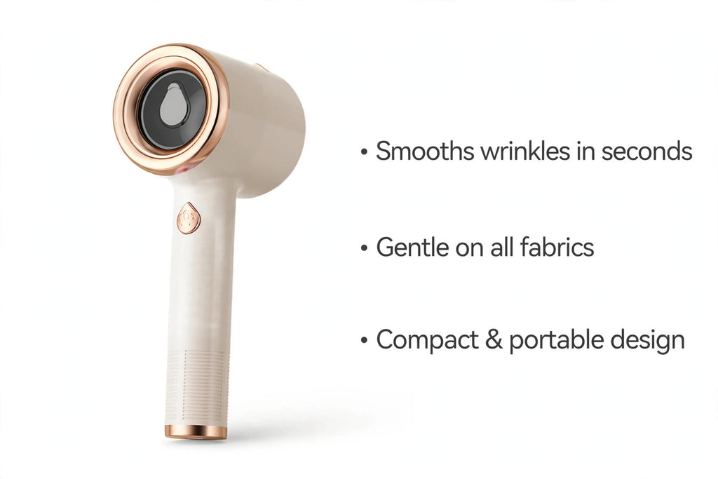 Mini Handheld Garment Steamer — Portable Travel Clothes Steamer